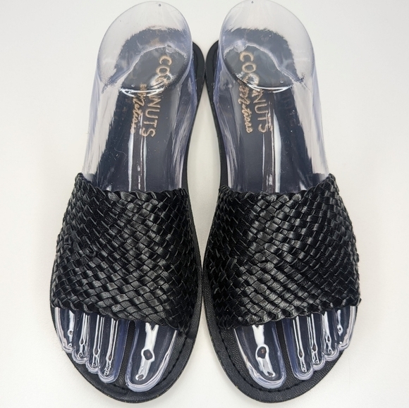 Coconuts by Matisse Zuma NWOT woven leather slides flats sandals size 9 - Picture 2 of 7